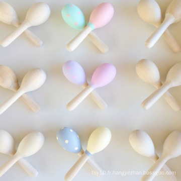 Jouets personnalisés pour enfants Musique de bébé Maracas en bois